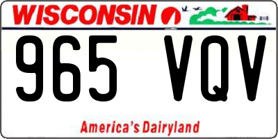 WI license plate 965VQV