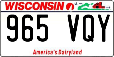 WI license plate 965VQY