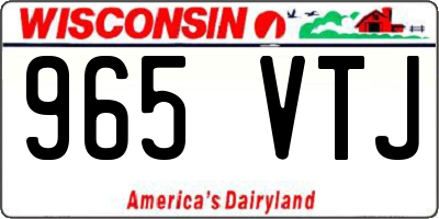 WI license plate 965VTJ
