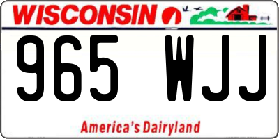 WI license plate 965WJJ