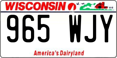 WI license plate 965WJY