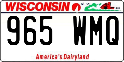 WI license plate 965WMQ