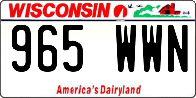 WI license plate 965WWN