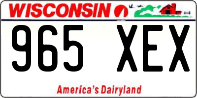 WI license plate 965XEX
