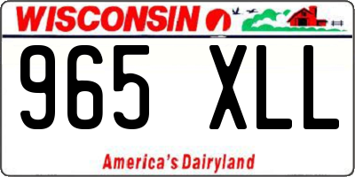 WI license plate 965XLL