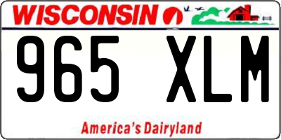 WI license plate 965XLM