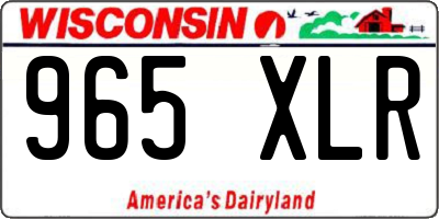 WI license plate 965XLR
