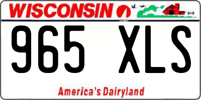 WI license plate 965XLS