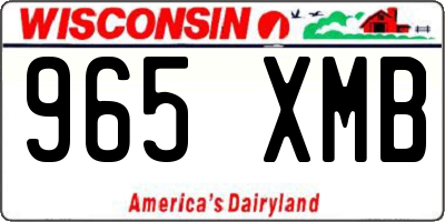 WI license plate 965XMB