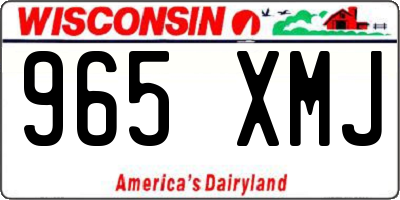 WI license plate 965XMJ