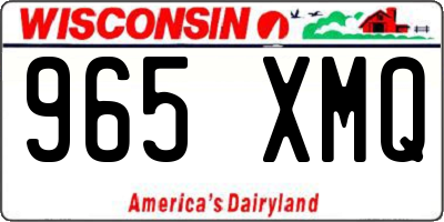 WI license plate 965XMQ