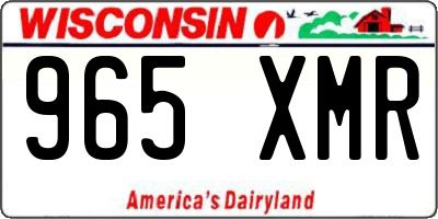 WI license plate 965XMR