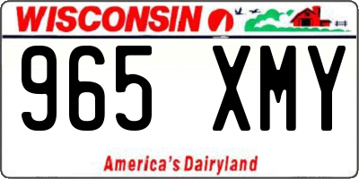 WI license plate 965XMY