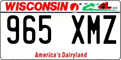 WI license plate 965XMZ