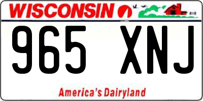 WI license plate 965XNJ