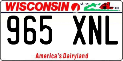 WI license plate 965XNL
