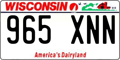 WI license plate 965XNN
