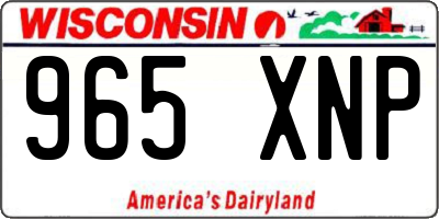 WI license plate 965XNP