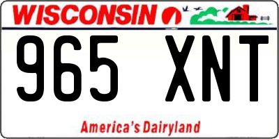 WI license plate 965XNT
