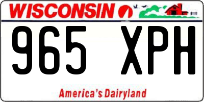 WI license plate 965XPH