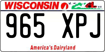 WI license plate 965XPJ