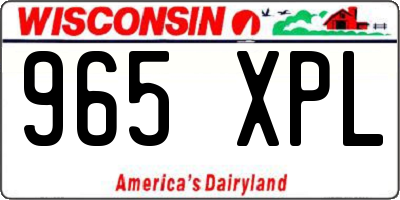 WI license plate 965XPL