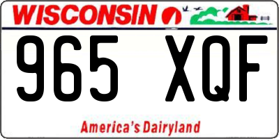 WI license plate 965XQF