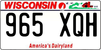 WI license plate 965XQH