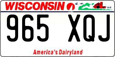 WI license plate 965XQJ