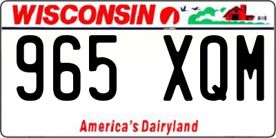 WI license plate 965XQM
