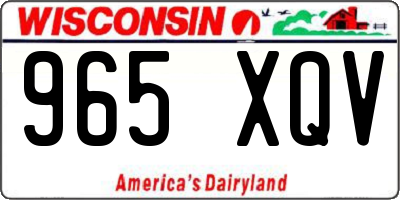 WI license plate 965XQV