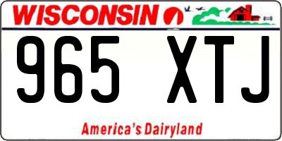 WI license plate 965XTJ