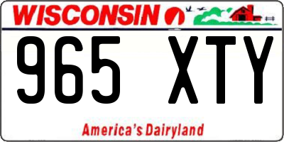 WI license plate 965XTY
