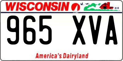 WI license plate 965XVA