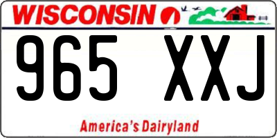 WI license plate 965XXJ