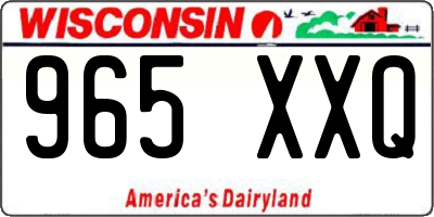 WI license plate 965XXQ