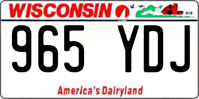 WI license plate 965YDJ