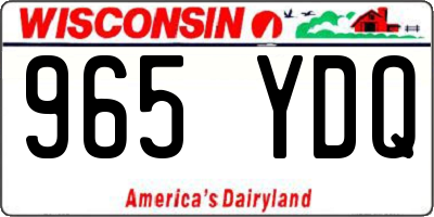 WI license plate 965YDQ