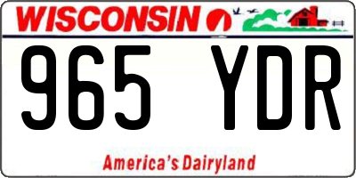 WI license plate 965YDR