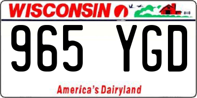 WI license plate 965YGD