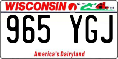 WI license plate 965YGJ