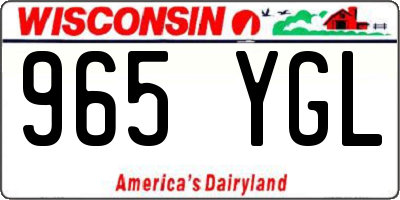 WI license plate 965YGL