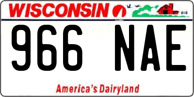 WI license plate 966NAE