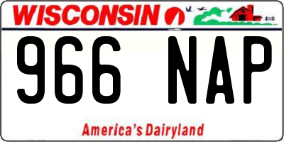 WI license plate 966NAP