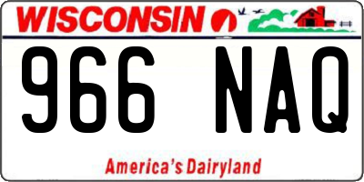 WI license plate 966NAQ