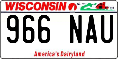WI license plate 966NAU