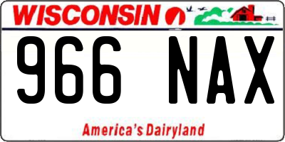 WI license plate 966NAX