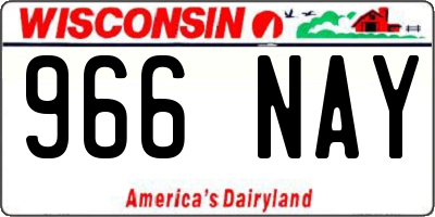 WI license plate 966NAY