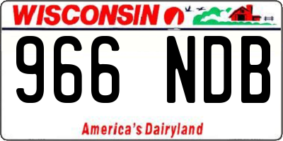 WI license plate 966NDB