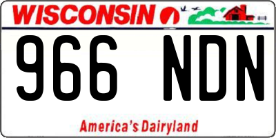 WI license plate 966NDN